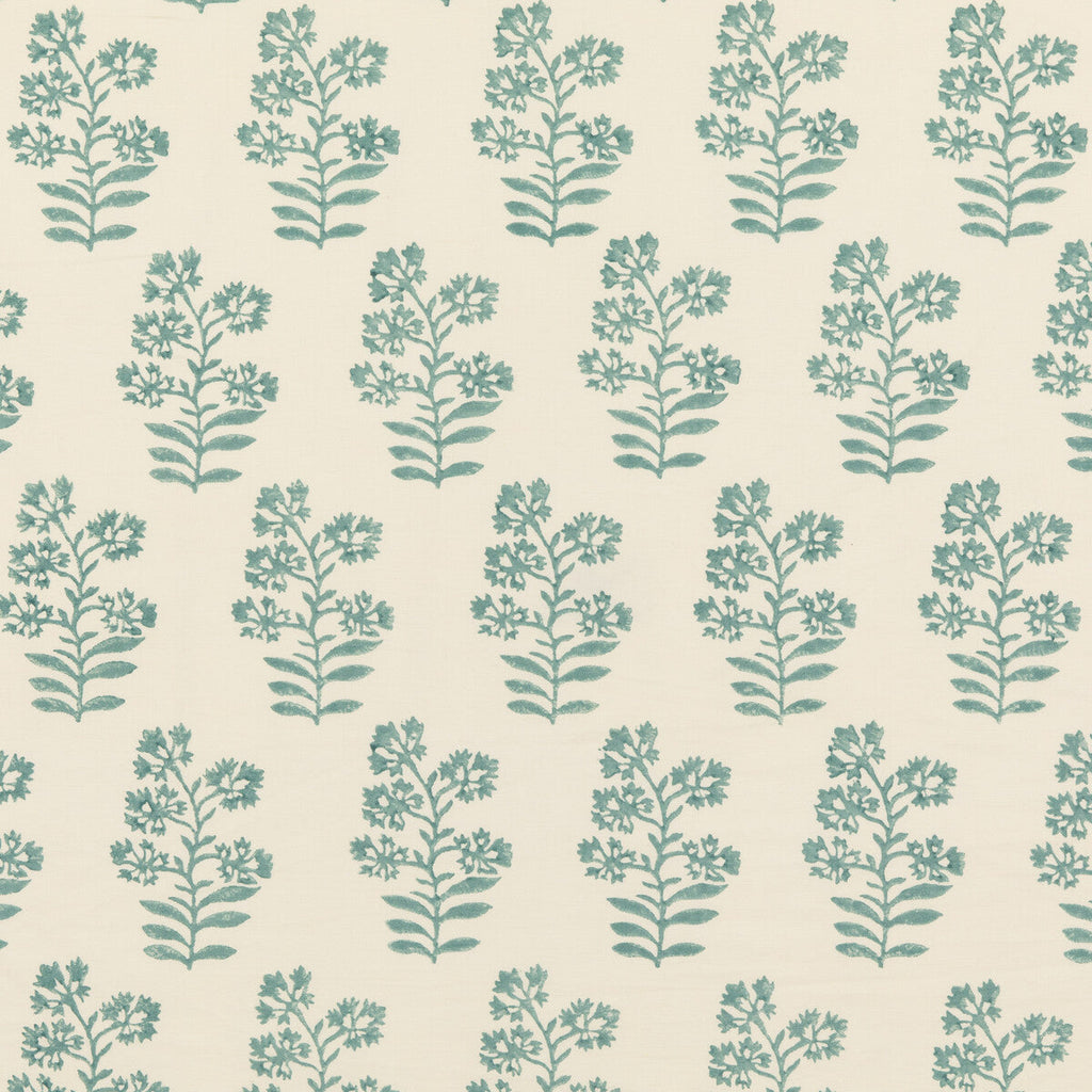 Samples and Purchasing available for Wild Flower - Aqua Teal By Baker Lifestyle | Block Party |Botanical & Floral  Multipurpose Print at Designer Wallcoverings and Fabrics