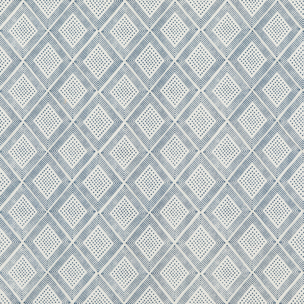 Samples and Purchasing available for Block Trellis - Indigo Blue By Baker Lifestyle | Block Party |Diamond  Multipurpose Print at Designer Wallcoverings and Fabrics