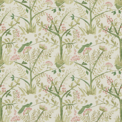 Samples and Purchasing available for Lulworth - Green/Pink White By Baker Lifestyle | Bridport |  Multipurpose Print at Designer Wallcoverings and Fabrics