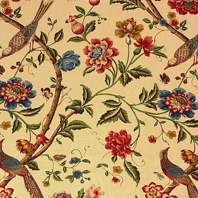 Samples and Purchasing available for Elinors Chinese - Cream/Brick White By G P & J Baker | Kingswood |Botanical & Floral Flora & Fauna Multipurpose Print at Designer Wallcoverings and Fabrics