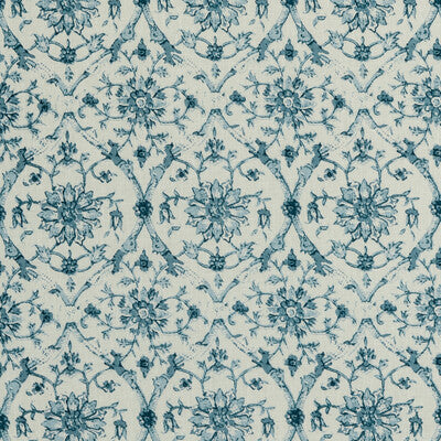 Samples and Purchasing available for Kravet Basics - Rani-5 Blue By Kravet Basics | L'Indienne Collection |Botanical & Floral Damask Multipurpose Print at Designer Wallcoverings and Fabrics