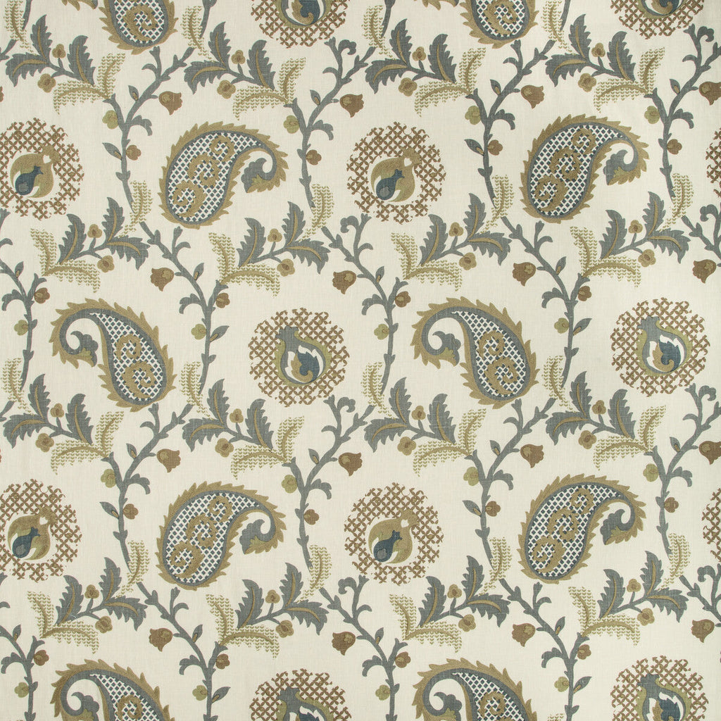 Samples and Purchasing available for Saudade Paisley - Dried Thyme White By Kravet Design | Barclay Butera Sagamore |Paisley  Multipurpose Embroidery at Designer Wallcoverings and Fabrics