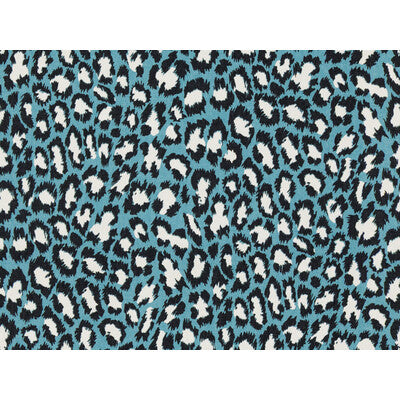 Samples and Purchasing available for Spotted Cat - Capri Blue By Kravet Design | Diane Von Furstenberg Signature | Animal Skins Multipurpose Print at Designer Wallcoverings and Fabrics