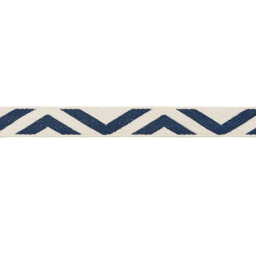 Samples and Purchasing available for Geo Club Border - Indigo Blue By Kravet Design | Diane Von Furstenberg Signature Trim |  Trim Braid / Tape at Designer Wallcoverings and Fabrics