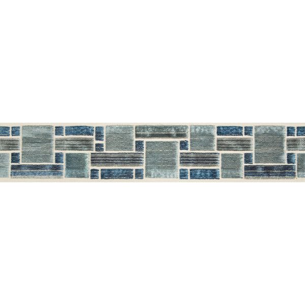 Samples and Purchasing available for Brick Path - Slate Dark Blue By Kravet Design | Braids Bands & Borders |  Trim Braid / Tape at Designer Wallcoverings and Fabrics