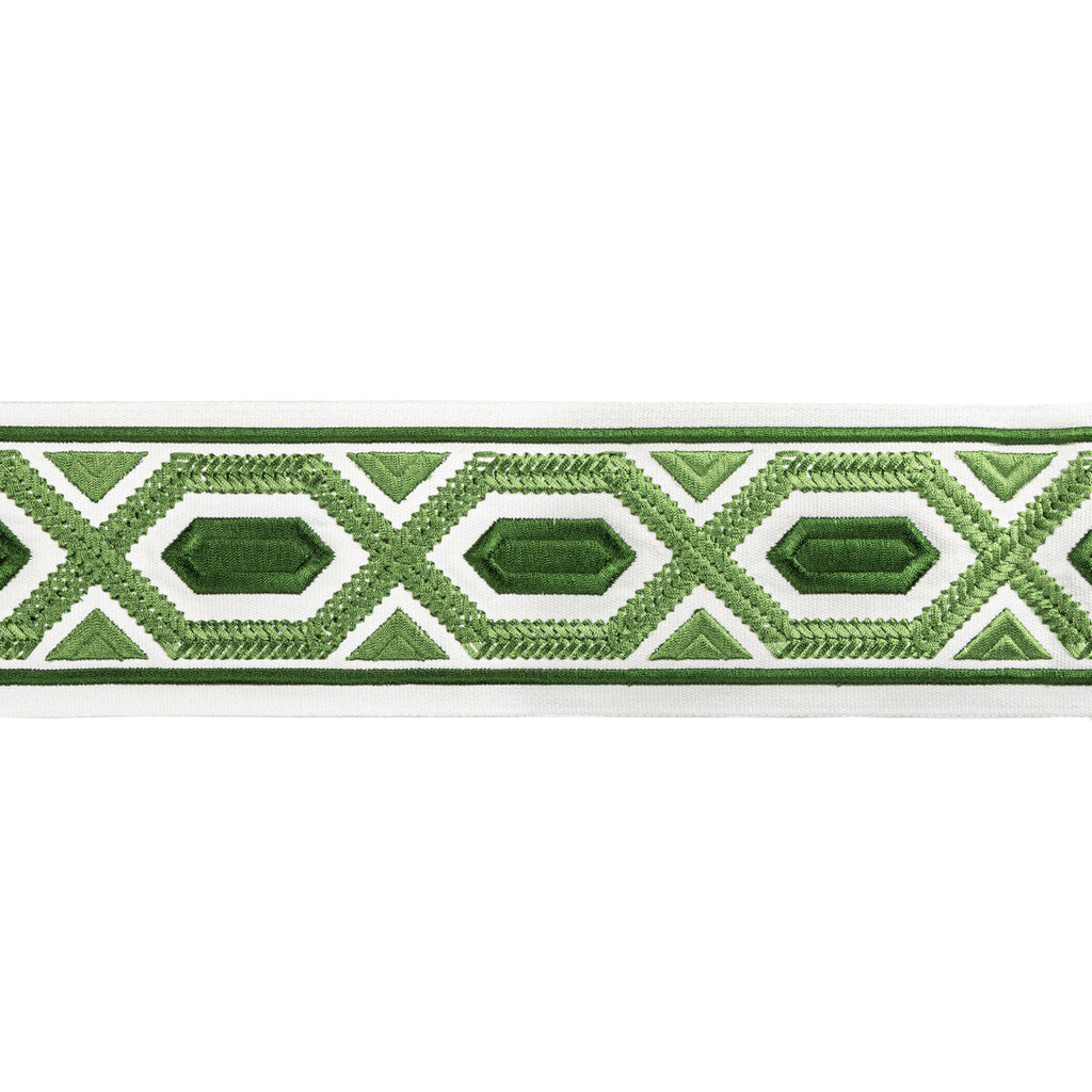 Samples and Purchasing available for Avril Tape - Leaf Green By Brunschwig & Fils | Treillis Passementerie Ii |  Trim Tapes at Designer Wallcoverings and Fabrics