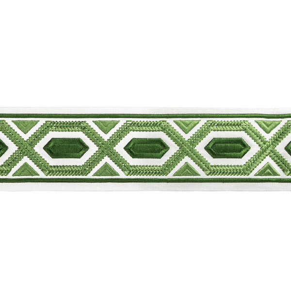 Samples and Purchasing available for Avril Tape - Leaf Green By Brunschwig & Fils | Treillis Passementerie Ii |  Trim Tapes at Designer Wallcoverings and Fabrics