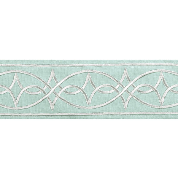 Samples and Purchasing available for Anaelle Tape - Mist Turquoise By Brunschwig & Fils | Treillis Passementerie Ii |  Trim Tapes at Designer Wallcoverings and Fabrics