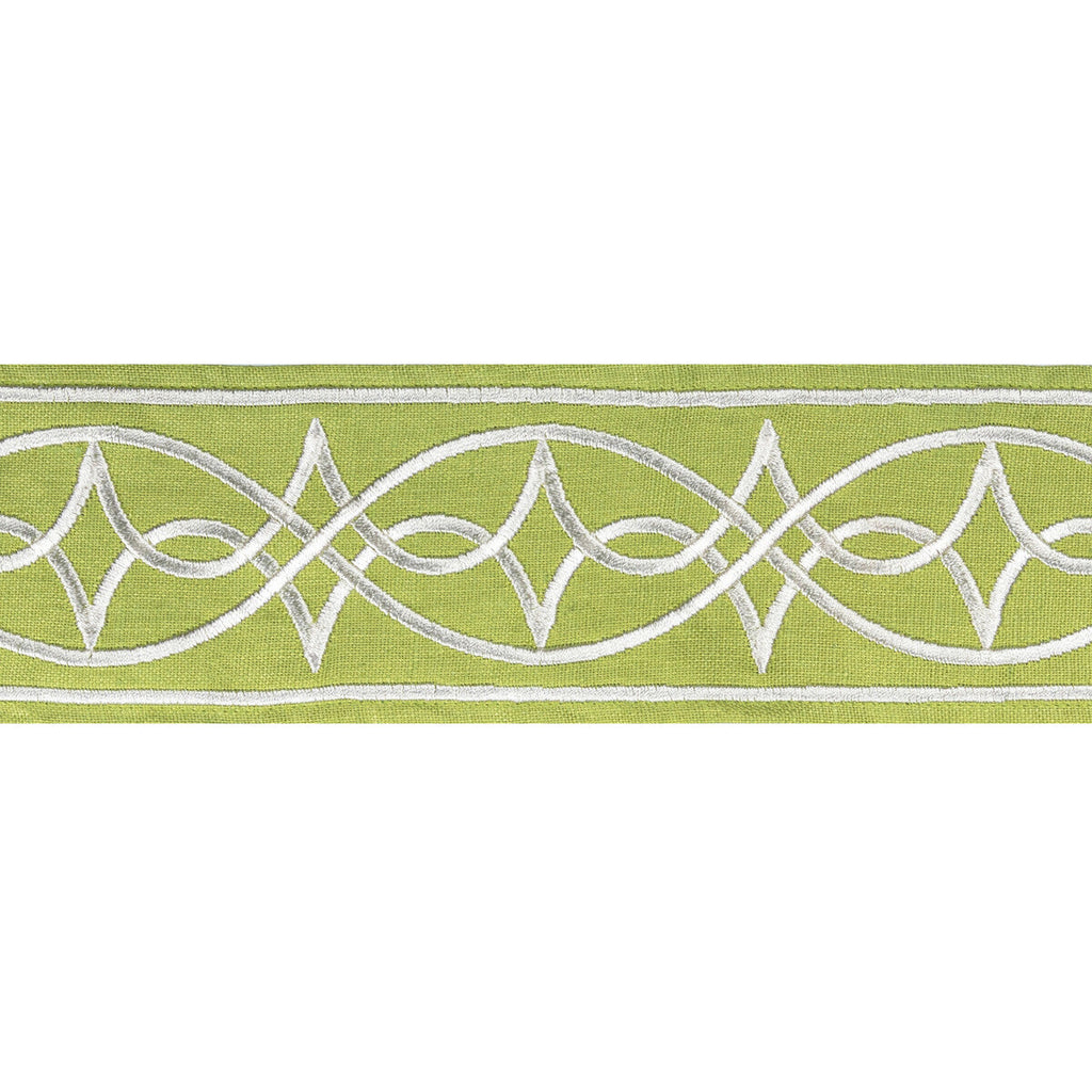 Samples and Purchasing available for Anaelle Tape - Leaf Green By Brunschwig & Fils | Treillis Passementerie Ii |  Trim Tapes at Designer Wallcoverings and Fabrics