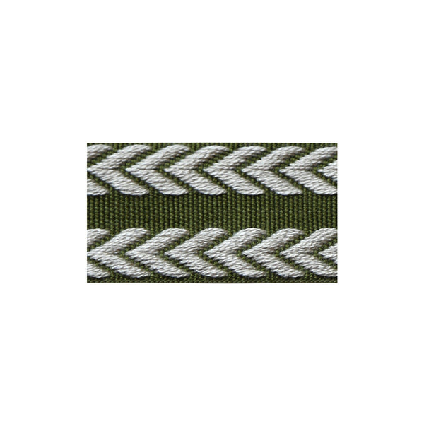 Samples and Purchasing available for Chevron Braid - Olive Green & Flax Green By Lee Jofa | Paolo Moschino Passamenterie |  Trim Tapes at Designer Wallcoverings and Fabrics