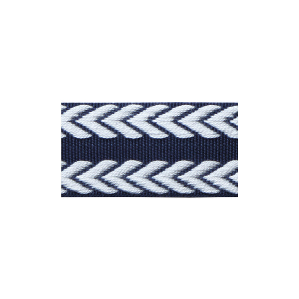 Samples and Purchasing available for Chevron Braid - Navy & White Dark Blue By Lee Jofa | Paolo Moschino Passamenterie |  Trim Tapes at Designer Wallcoverings and Fabrics