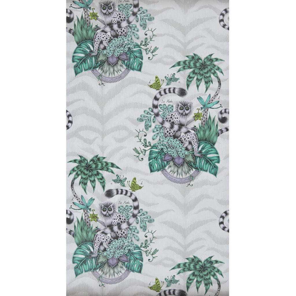 Samples and Purchasing available for Lemur - Jungle  By Clarke And Clarke | Animalia By Emma J Shipley For C&C | Animal/Insects Wallcovering Print at Designer Wallcoverings and Fabrics