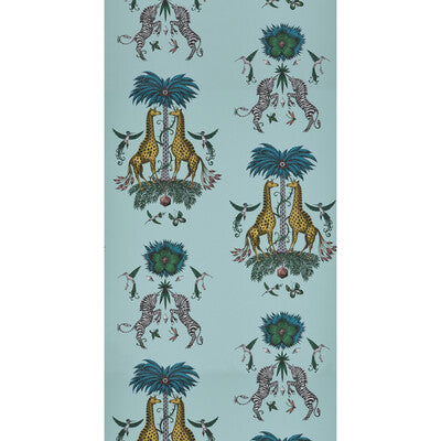 Samples and Purchasing available for Creatura - Turquoise  Blue By Clarke And Clarke | Wilderie By Emma J Shipley For C&C |Animal/Insects Novelty Wallcovering Print at Designer Wallcoverings and Fabrics