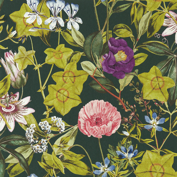 Samples and Purchasing available for Passiflora - Emerald Wp Emerald By Clarke And Clarke | Clarke & Clarke Exotica 2 Luxury Wallcovering | Botanical & Floral Wallcovering Print at Designer Wallcoverings and Fabrics