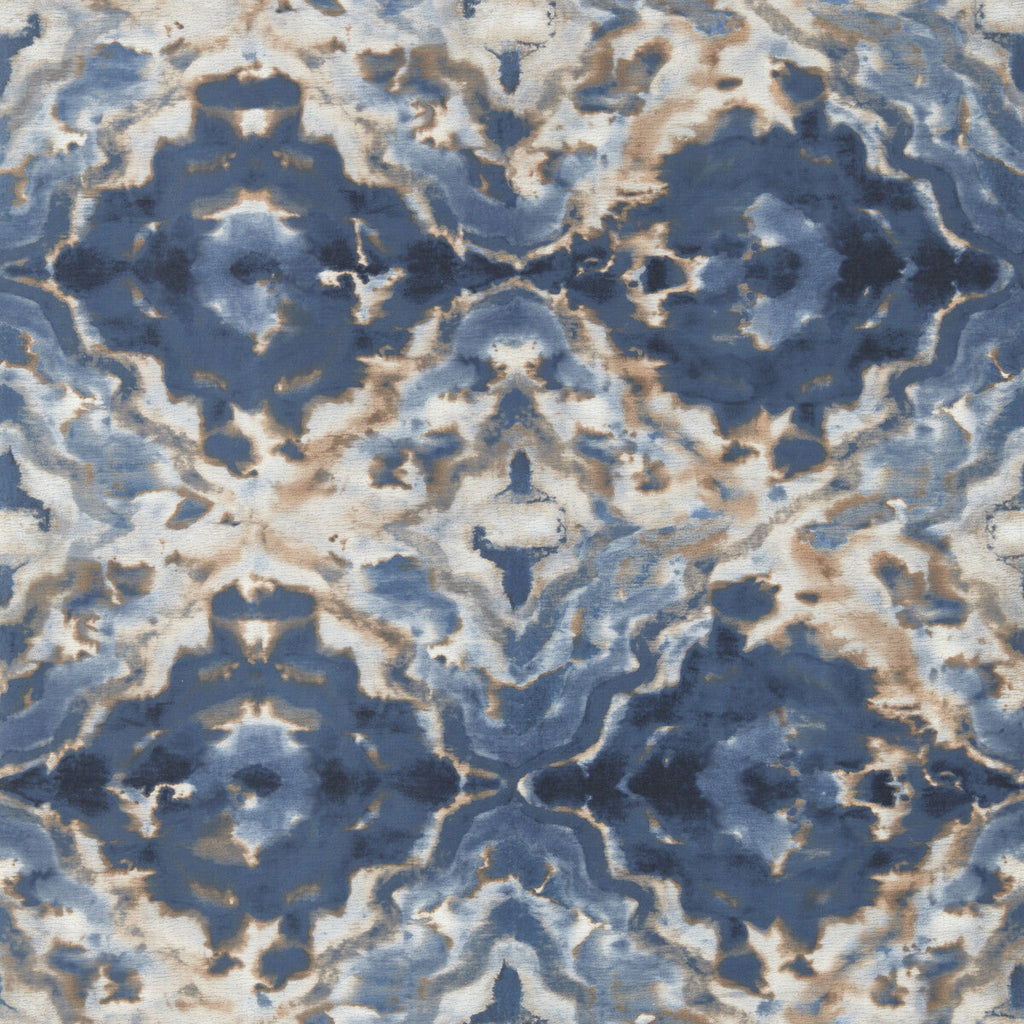 Samples and Purchasing available for Aqueous - Midnight/Spice Wp Dark Blue By Clarke And Clarke | Clarke & Clarke Fusion Luxury Wallcovering | Geometric Wallcovering Print at Designer Wallcoverings and Fabrics