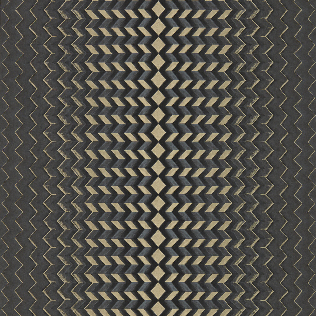 Samples and Purchasing available for Fragment - Charcoal/Gold Wp Charcoal By Clarke And Clarke | Clarke & Clarke Fusion Luxury Wallcovering |Modern Geometric Wallcovering Print at Designer Wallcoverings and Fabrics