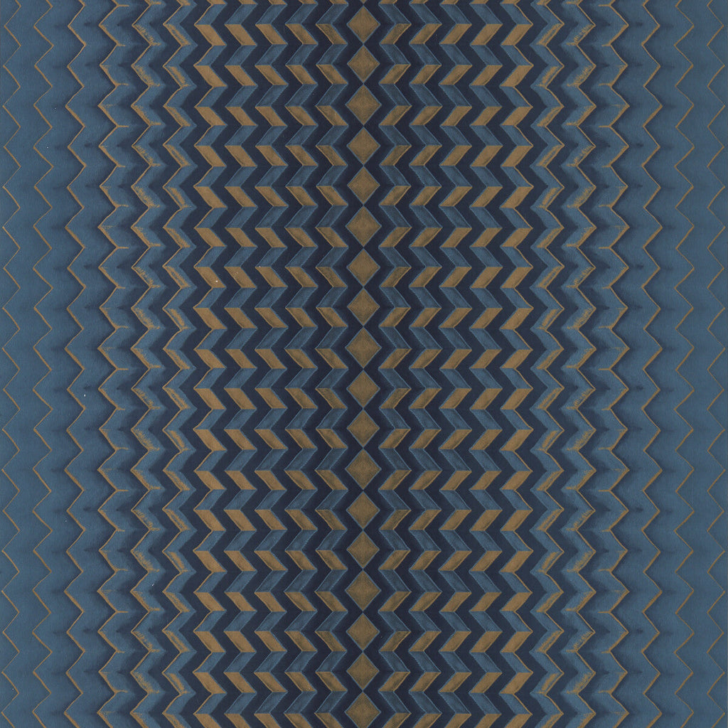 Samples and Purchasing available for Fragment - Midnight/Copper Wp Dark Blue By Clarke And Clarke | Clarke & Clarke Fusion Luxury Wallcovering |Modern Geometric Wallcovering Print at Designer Wallcoverings and Fabrics