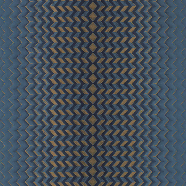 Samples and Purchasing available for Fragment - Midnight/Copper Wp Dark Blue By Clarke And Clarke | Clarke & Clarke Fusion Luxury Wallcovering |Modern Geometric Wallcovering Print at Designer Wallcoverings and Fabrics