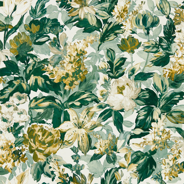 Samples and Purchasing available for Lilum - Glade Wp Green By Clarke And Clarke | Clarke & Clarke Marianne Wallcovering | Botanical & Floral Wallcovering Print at Designer Wallcoverings and Fabrics