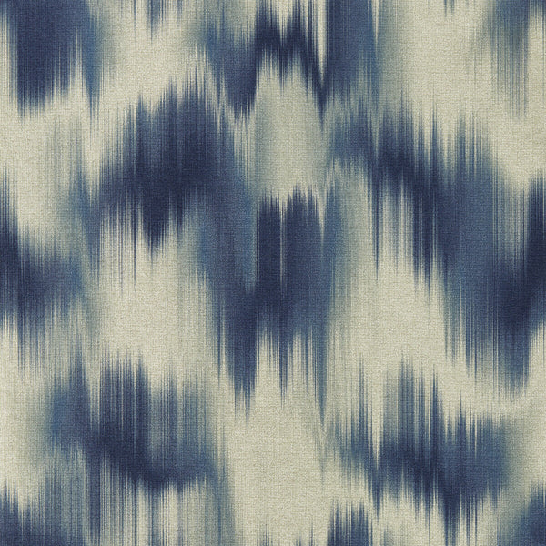 Samples and Purchasing available for Colorante - Midnight Wp Dark Blue By Clarke And Clarke | Clarke & Clarke Lusso Wallcovering |Abstract Ikat/Southwest/Kilims Wallcovering Print at Designer Wallcoverings and Fabrics