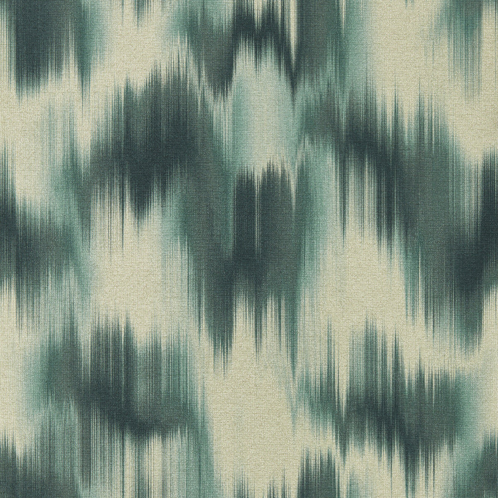 Samples and Purchasing available for Colorante - Teal Wp Teal By Clarke And Clarke | Clarke & Clarke Lusso Wallcovering |Abstract Ikat/Southwest/Kilims Wallcovering Print at Designer Wallcoverings and Fabrics