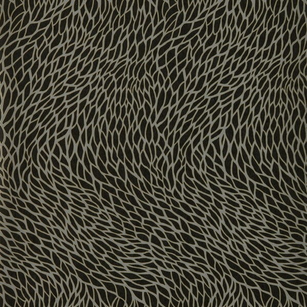 Samples and Purchasing available for Corallino - Noir Wp Black By Clarke And Clarke | Clarke & Clarke Lusso Wallcovering |Metallic Animal Skins Wallcovering Print at Designer Wallcoverings and Fabrics