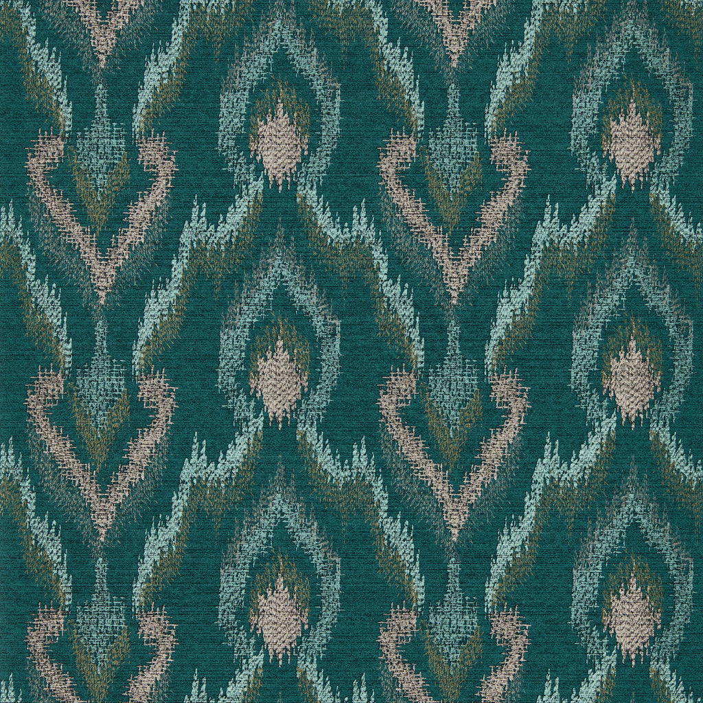 Samples and Purchasing available for Velluto - Teal Wp Teal By Clarke And Clarke | Clarke & Clarke Lusso Wallcovering |Geometric Metallic Wallcovering Print at Designer Wallcoverings and Fabrics