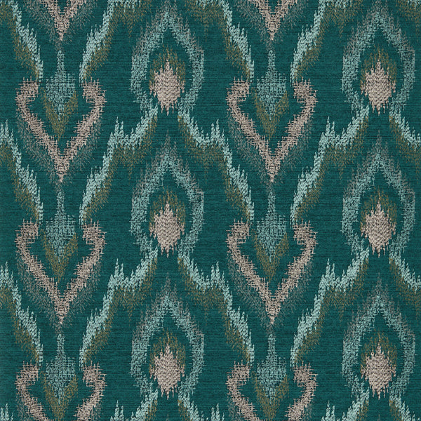 Samples and Purchasing available for Velluto - Teal Wp Teal By Clarke And Clarke | Clarke & Clarke Lusso Wallcovering |Geometric Metallic Wallcovering Print at Designer Wallcoverings and Fabrics