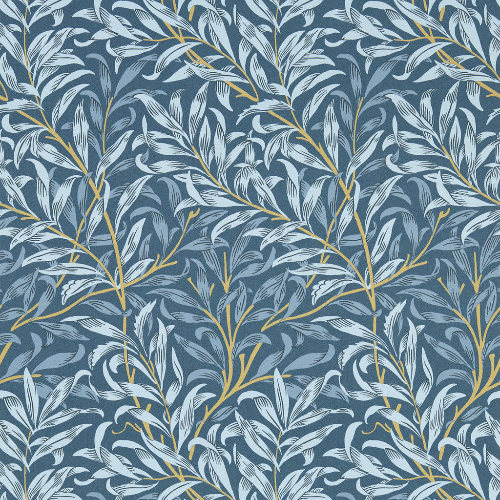 Samples and Purchasing available for Willow Boughs - Denim Wp Dark Blue By Clarke And Clarke | Clarke & Clarke William Morris Wallcovering | Botanical & Floral Wallcovering Print at Designer Wallcoverings and Fabrics