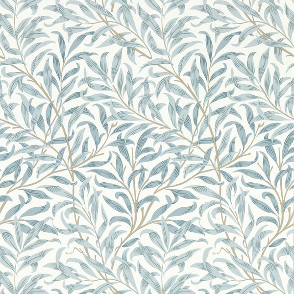 Samples and Purchasing available for Willow Boughs - Mineral Wp Grey By Clarke And Clarke | Clarke & Clarke William Morris Wallcovering | Botanical & Floral Wallcovering Print at Designer Wallcoverings and Fabrics