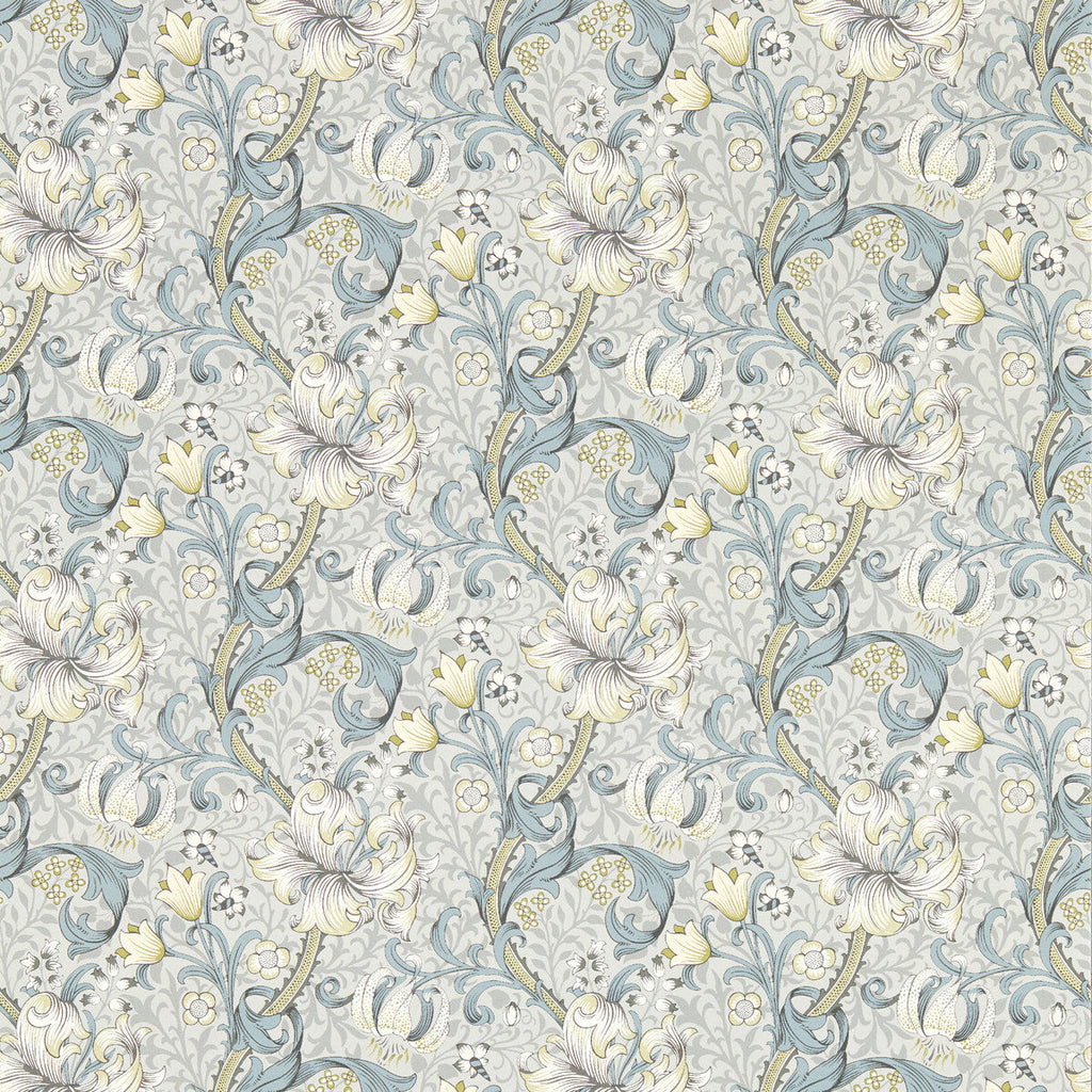 Samples and Purchasing available for Golden Lily - Slate Wp Grey By Clarke And Clarke | Clarke & Clarke William Morris Wallcovering | Botanical & Floral Wallcovering Print at Designer Wallcoverings and Fabrics