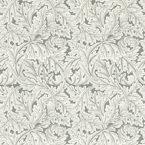 Samples and Purchasing available for Acanthus - Slate Wp Grey By Clarke And Clarke | Clarke & Clarke William Morris Wallcovering | Botanical & Floral Wallcovering Print at Designer Wallcoverings and Fabrics