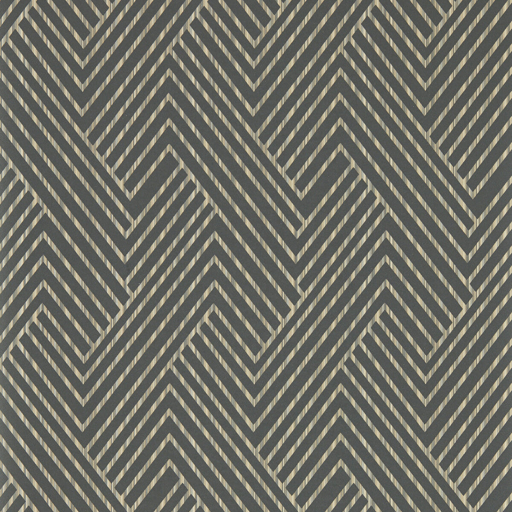 Samples and Purchasing available for Grassetto - Charcoal Wp Charcoal By Clarke And Clarke | Clarke & Clarke Vivido Wallcovering |Geometric Stripes Wallcovering Print at Designer Wallcoverings and Fabrics