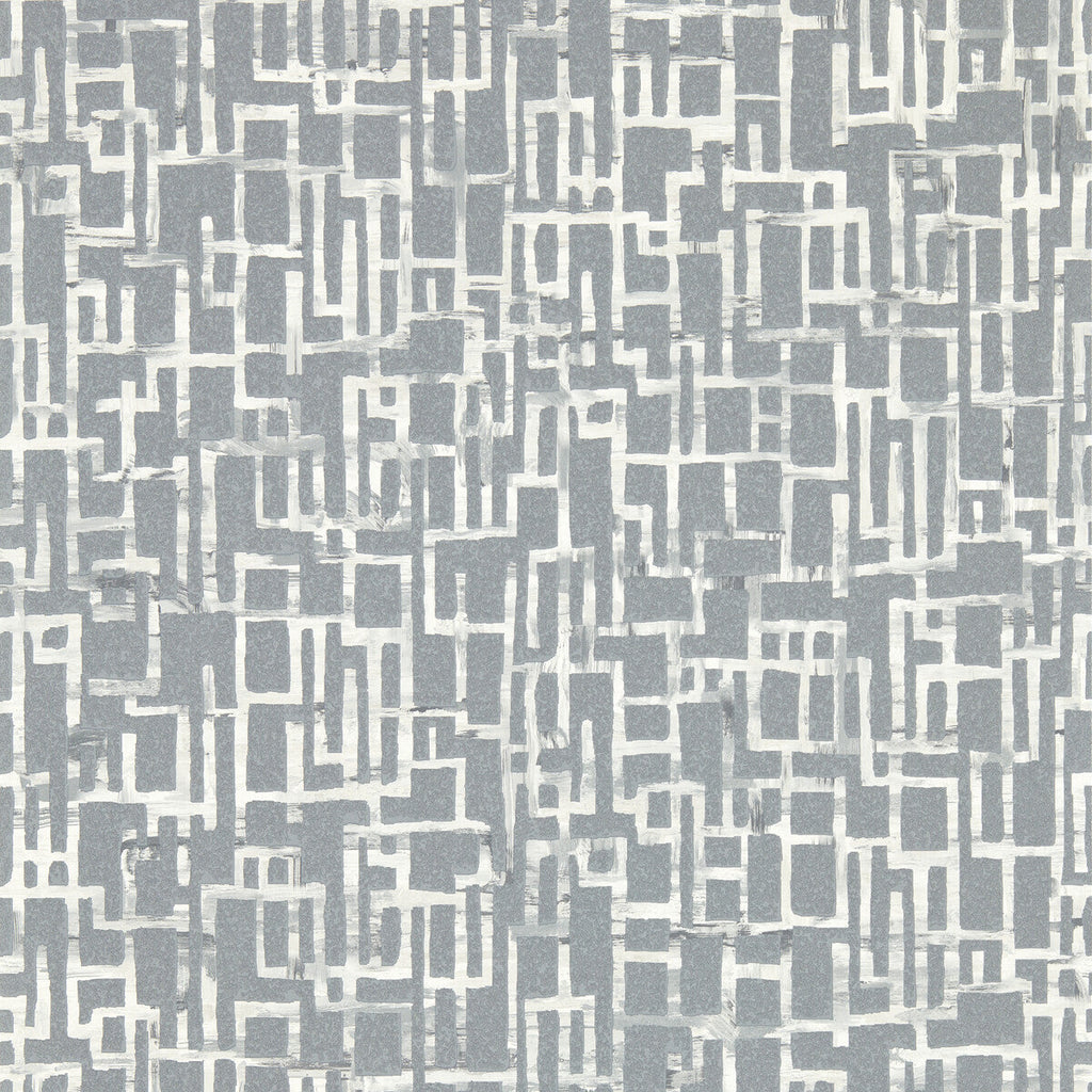 Samples and Purchasing available for Quadrata - Steel Wp Grey By Clarke And Clarke | Clarke & Clarke Vivido Wallcovering |Abstract Geometric Wallcovering Print at Designer Wallcoverings and Fabrics