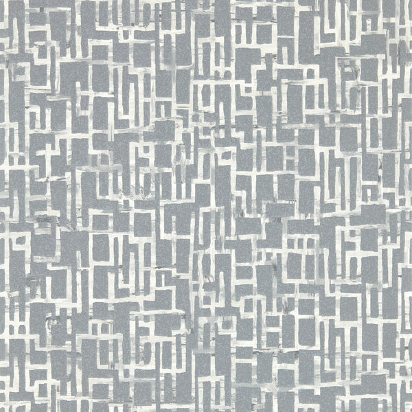 Samples and Purchasing available for Quadrata - Steel Wp Grey By Clarke And Clarke | Clarke & Clarke Vivido Wallcovering |Abstract Geometric Wallcovering Print at Designer Wallcoverings and Fabrics