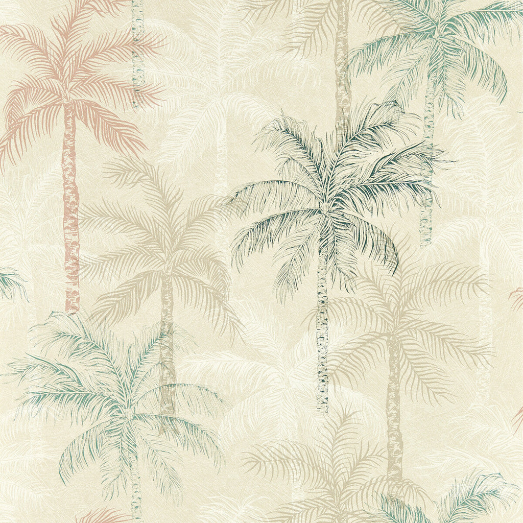 Samples and Purchasing available for Palmyra - Mineral/Blush Wp Green By Clarke And Clarke | Clarke & Clarke Breegan Jane Wallcovering |Botanical & Floral Texture Wallcovering Print at Designer Wallcoverings and Fabrics