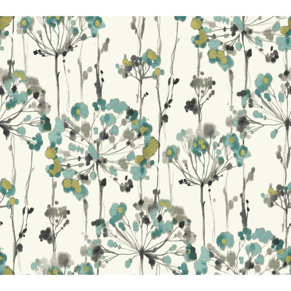 Samples and Purchasing available for Kravet Design - W3353-1511 Light Blue By Kravet Design | Candice Olson Collection |Botanical & Floral Modern Wallcovering Print at Designer Wallcoverings and Fabrics