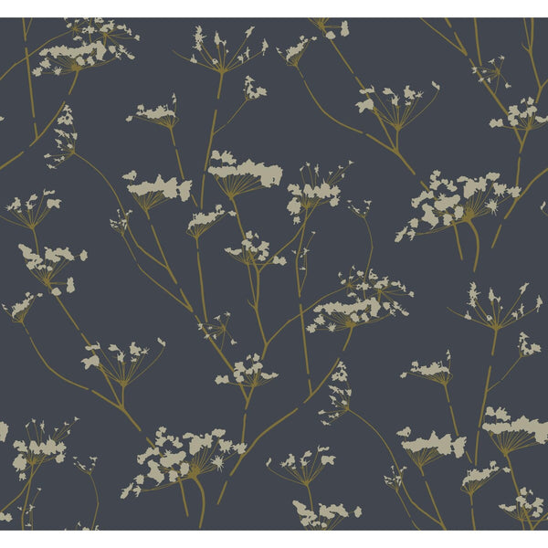 Samples and Purchasing available for Kravet Design - W3369-21 Charcoal By Kravet Design | Candice Olson Collection |Botanical & Floral Modern Wallcovering Print at Designer Wallcoverings and Fabrics