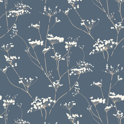 Samples and Purchasing available for Kravet Design - W3369-5 Dark Blue By Kravet Design | Candice Olson Collection |Botanical & Floral  Wallcovering Print at Designer Wallcoverings and Fabrics