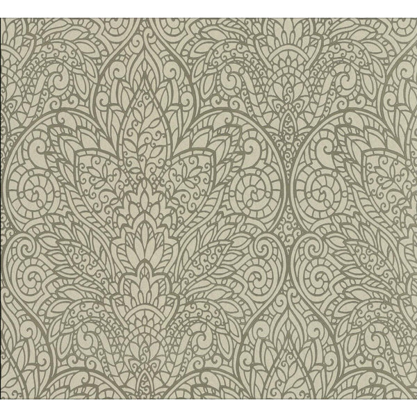 Samples and Purchasing available for Kravet Design - W3467-16 Beige By Kravet Design | Candice Olson Collection |Damask Metallic Wallcovering Print at Designer Wallcoverings and Fabrics