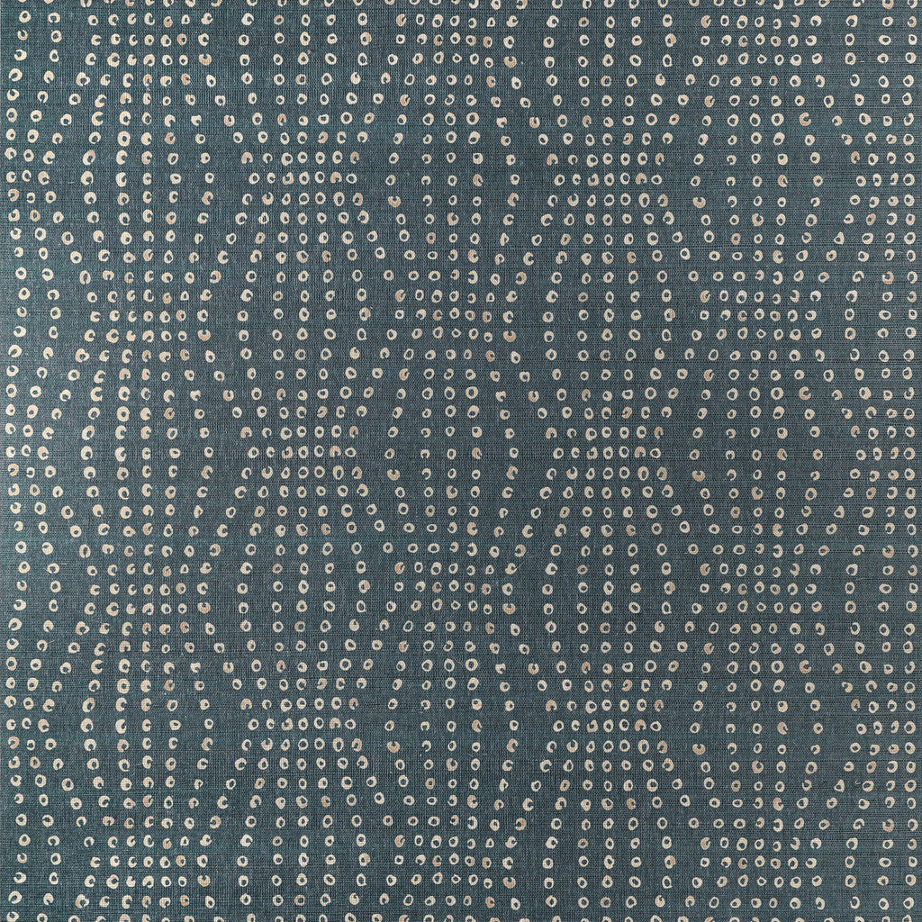 Samples and Purchasing available for Puka - Blue Steel Indigo By Kravet Couture | Linherr Hollingsworth Boheme Ii |Geometric Metallic Wallcovering Print at Designer Wallcoverings and Fabrics