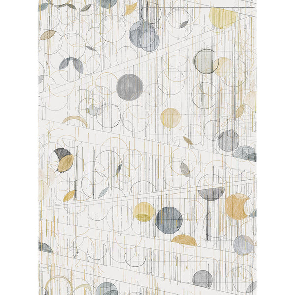 Samples and Purchasing available for First Draft - Ironore Ivory By Kravet Couture | Paperscape Artist Series |Modern Geometric Wallcovering Print at Designer Wallcoverings and Fabrics