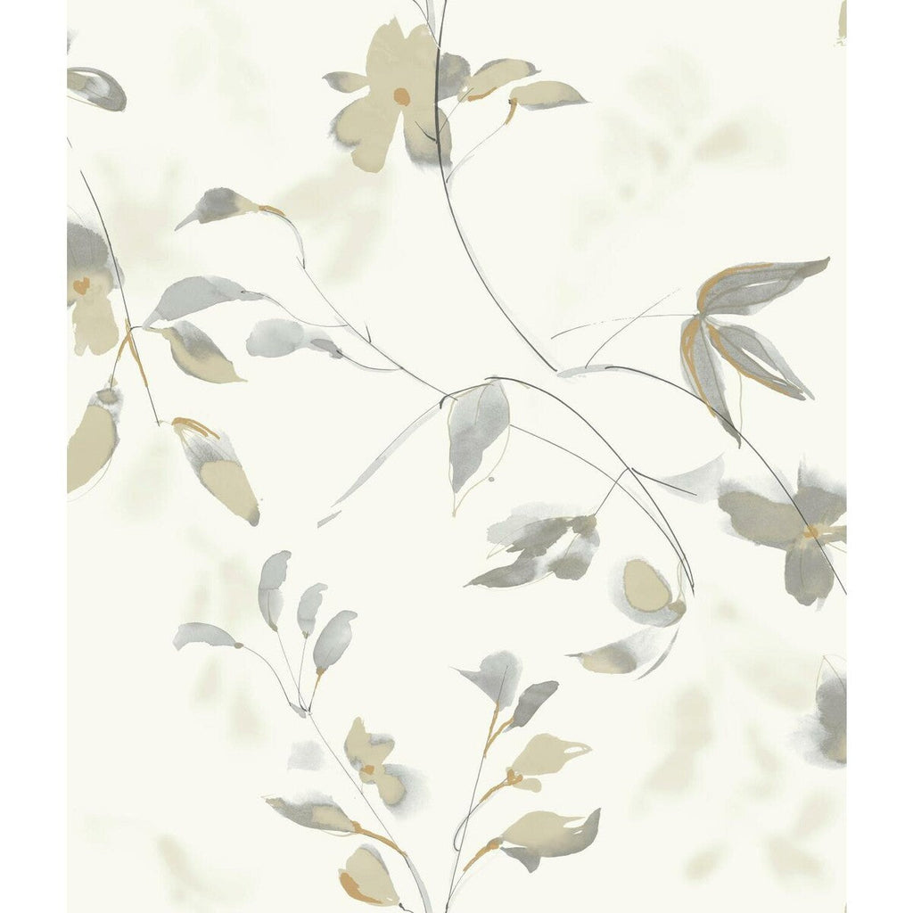 Samples and Purchasing available for Kravet Design - W3587-16 Ivory By Kravet Design | Candice Olson Collection | Botanical & Floral Wallcovering Print at Designer Wallcoverings and Fabrics