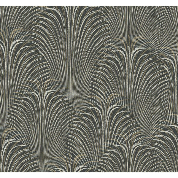 Samples and Purchasing available for Kravet Design - W3592-841 Black By Kravet Design | Candice Olson Collection |Modern Metallic Wallcovering Print at Designer Wallcoverings and Fabrics