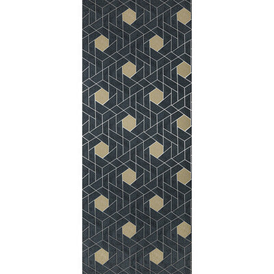 Samples and Purchasing available for Kravet Design - W3609-50 Charcoal By Kravet Design |  |Geometric Metallic Wallcovering Print at Designer Wallcoverings and Fabrics