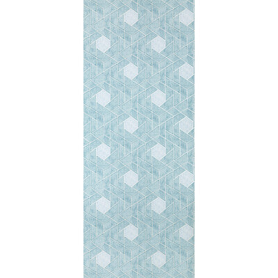 Samples and Purchasing available for Kravet Design - W3609-515 Blue By Kravet Design |  |Geometric Metallic Wallcovering Print at Designer Wallcoverings and Fabrics