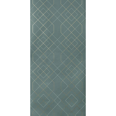 Samples and Purchasing available for Kravet Design - W3613-35 Teal By Kravet Design |  |Geometric Metallic Wallcovering Print at Designer Wallcoverings and Fabrics