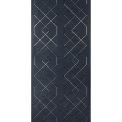 Samples and Purchasing available for Kravet Design - W3613-50 Indigo By Kravet Design |  |Geometric Metallic Wallcovering Print at Designer Wallcoverings and Fabrics