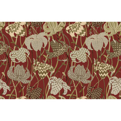 Samples and Purchasing available for Lilium - 10232 Rust By Kravet Couture | Missoni Home Wallcoverings 03 | Botanical & Floral Wallcovering Print at Designer Wallcoverings and Fabrics