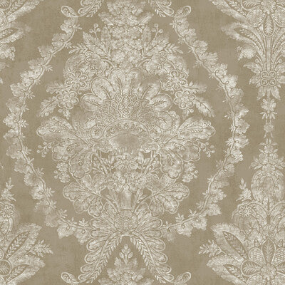 Samples and Purchasing available for Kravet Design - W3715-4 Bronze By Kravet Design | Ronald Redding |Damask  Wallcovering Print at Designer Wallcoverings and Fabrics